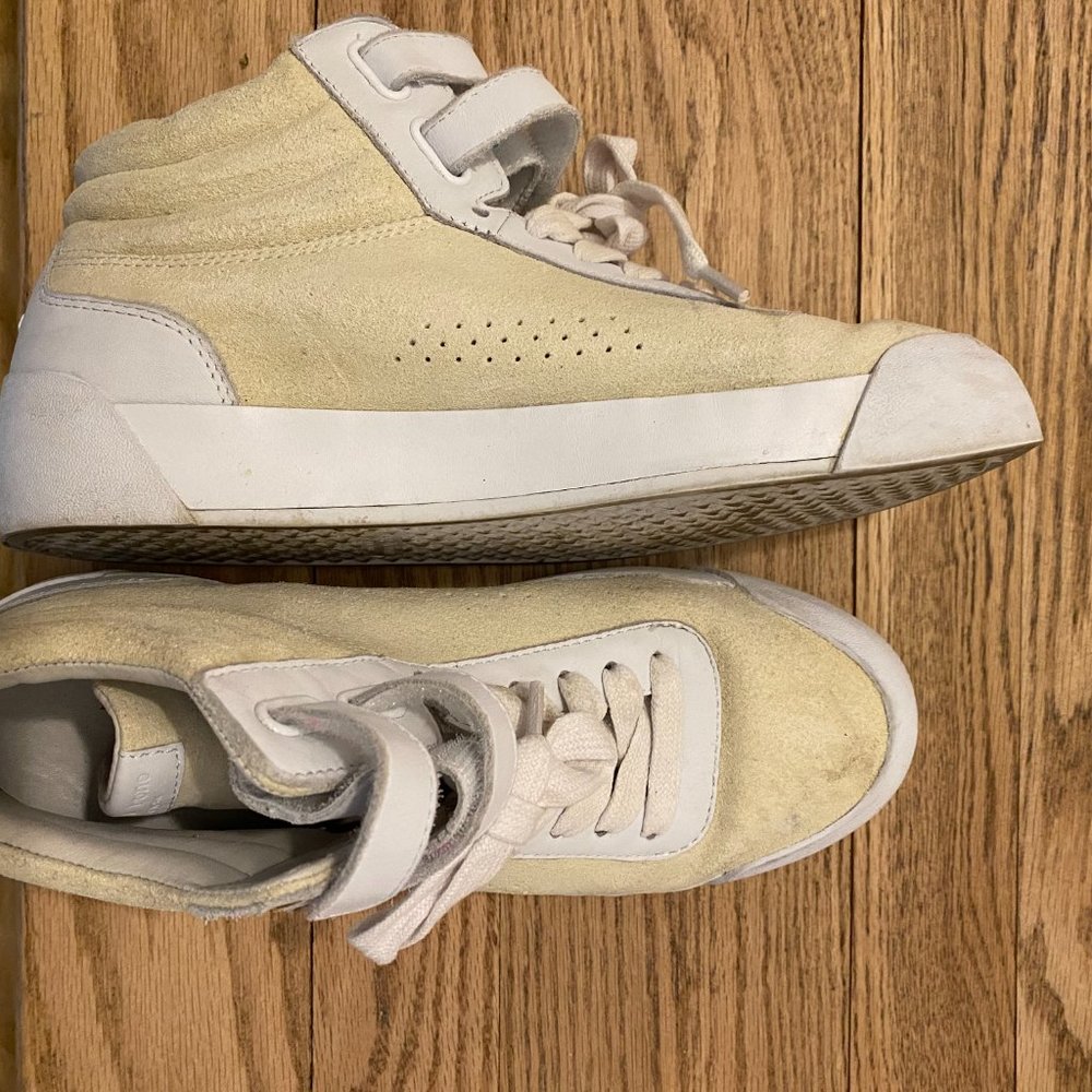 rag & bone Cream and White High-Top Sneakers - Picture 2 of 3